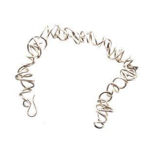 Freeform silver wire bracelet
